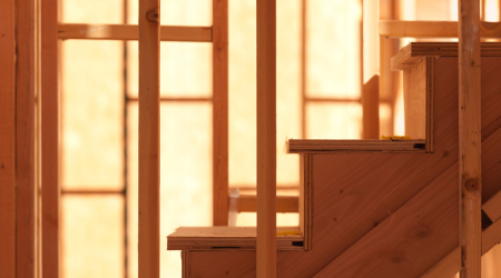 stairwell underway in a new construction home