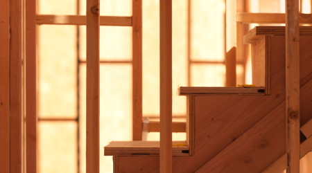 stairwell in new construction home